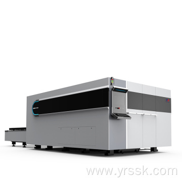 2000w Stainless Steel Whole Cover Fiber Laser Cutting Machine In With Exchange Platforms